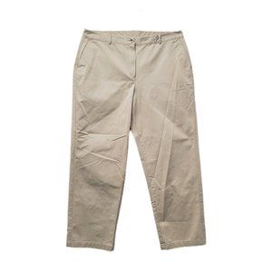 LL BEAN Womens 16 36x29 Favorite Fit Chino Pants Tan Cotton Twill